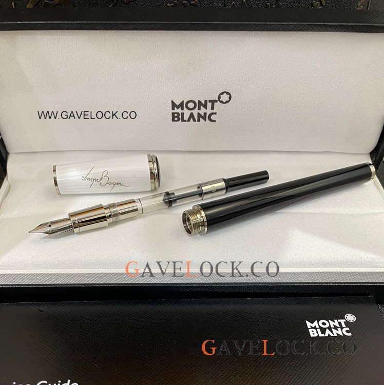Best Quality Mont blanc Ingrid Bergman Fountain Silver White Black